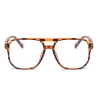 Počítačové brýle proti modrému světlu - Hnědé, hranaté