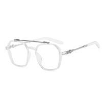 Pánské robustní brýle proti modrému světlu - Transparentní, stříbrné