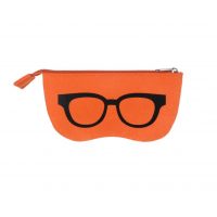 Kapsa na brýle se zipem - Oranžová