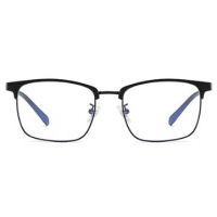 Polorámečkové brýle proti modrému světlu - Matné černé