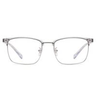 Polorámečkové brýle proti modrému světlu - Stříbrné, transparentní