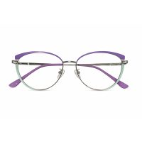 Dámské kovové brýle proti modrému světlu - Fialové, zelené