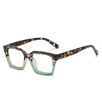 Hranaté brýle proti modrému světlu - Leopardí, zelené