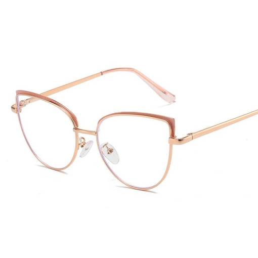 Foto - Dámské kočičí brýle proti modrému světlu - Zlaté