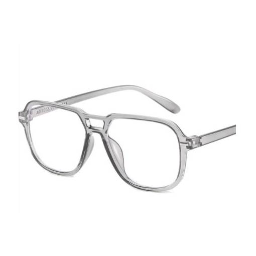 Foto - Počítačové brýle proti modrému světlu - Transparentní šedé, hranaté