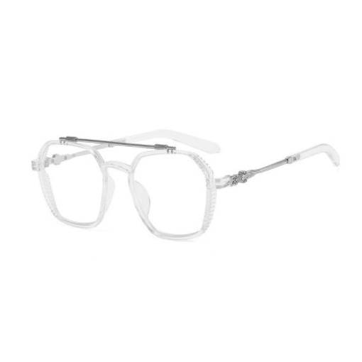 Foto - Pánské brýle proti modrému světlu - Transparentní stříbrné