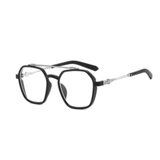 Foto - Pánské robustní brýle proti modrému světlu - Černo stříbrné