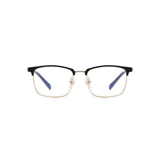 Foto - Polorámečkové brýle proti modrému světlu - Lesklé černé, zlaté