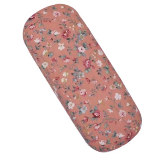 Foto - Tvrdé látkové pouzdro na brýle - Květinové, růžové