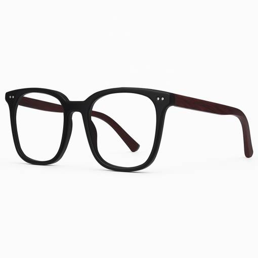 Foto - Hranaté brýle proti modrému světlu - Černé, červené