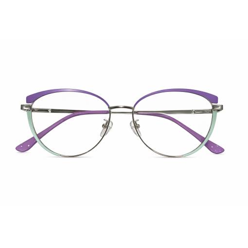 Foto - Dámské kovové brýle proti modrému světlu - Fialové, zelené