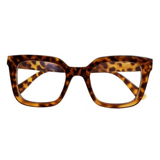 Foto - Dámské hranaté brýle proti modrému světlu - Leopardí