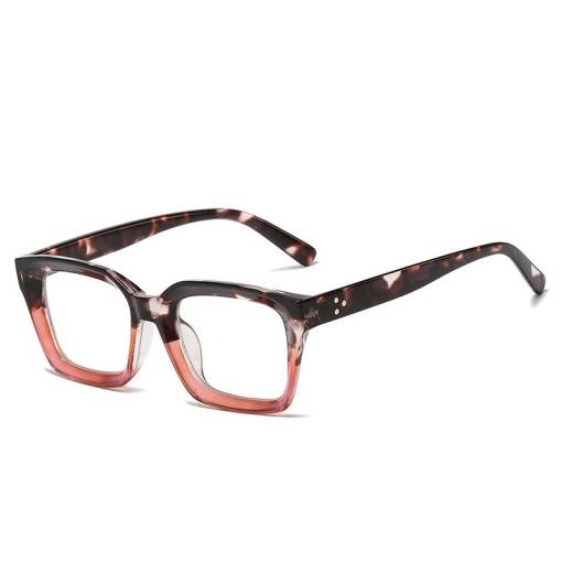 Foto - Hranaté brýle proti modrému světlu - Leopardí, růžové