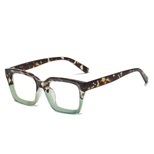 Foto - Hranaté brýle proti modrému světlu - Leopardí, zelené