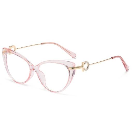 Foto - Elegantní brýle proti modrému světlu - Transparentní růžové