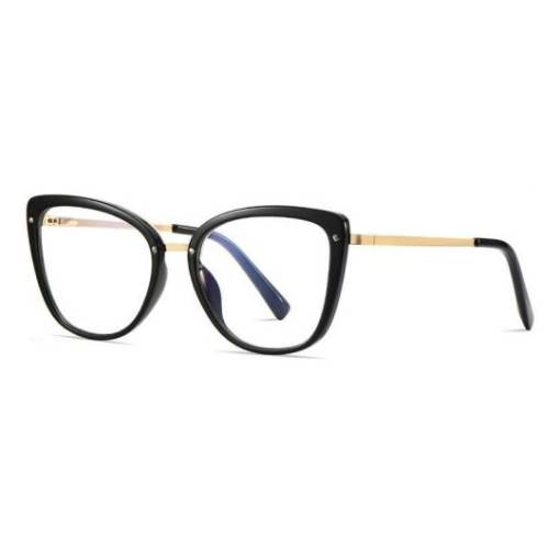 Foto - Klasické brýle proti modrému světlu - Černé se zlatou