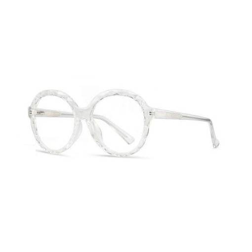 Foto - Kulaté brýle proti modrému světlu - Transparentní, zdobené