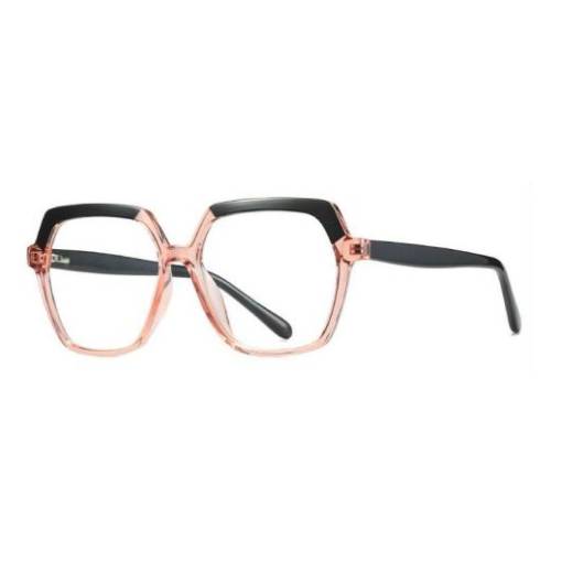 Foto - Hranaté brýle proti modrému světlu - Béžovo černé