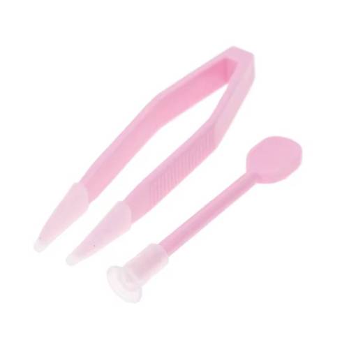 Foto - Pinzeta a aplikátor na kontaktní čočky - Růžová