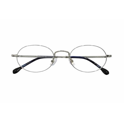 Foto - Kovové brýle proti modrému světlu - Stříbrné, oválné
