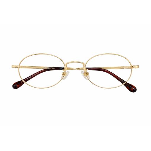 Foto - Kovové brýle proti modrému světlu - Zlaté, oválné